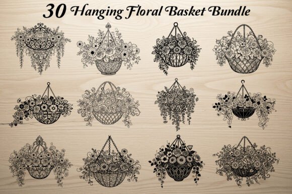30 Hanging Floral Basket Bundle