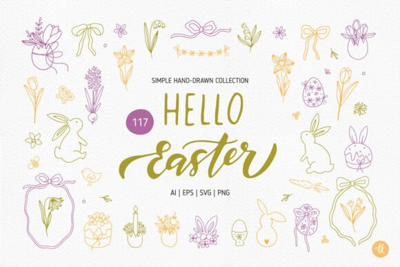 Easter SVG Bundle, Easter Bunny PNG