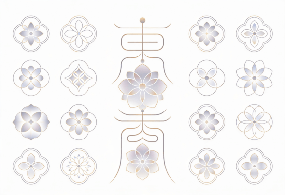 Elegant Floral Geometric Patterns Pack