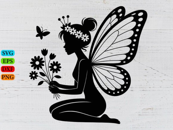 Fairy Floral Vector, Fairy Silhouette
