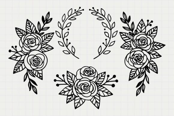 Flower Border, Floral Decoration, Rose