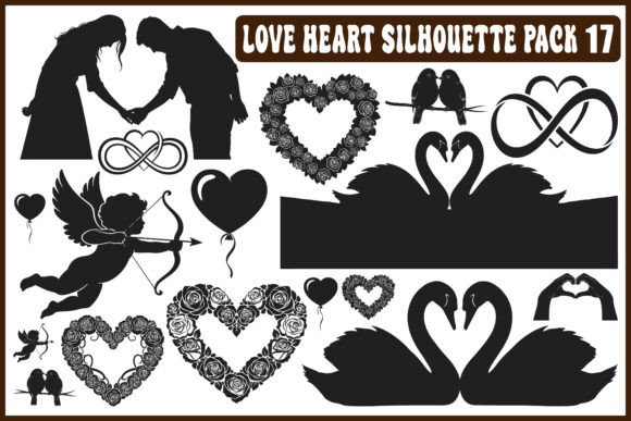Love Heart Silhouette SVG Bundle