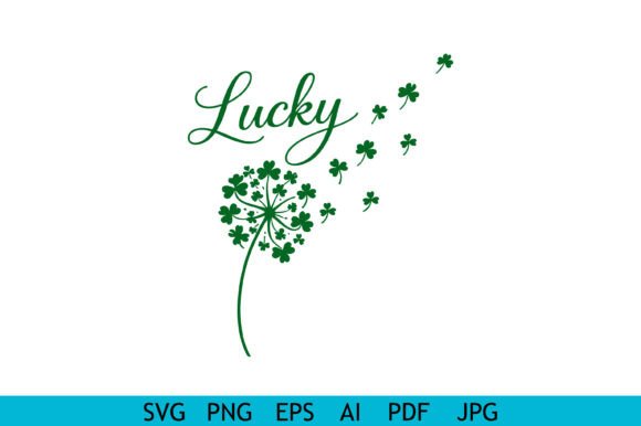 Lucky Shamrock Floral Typography Design