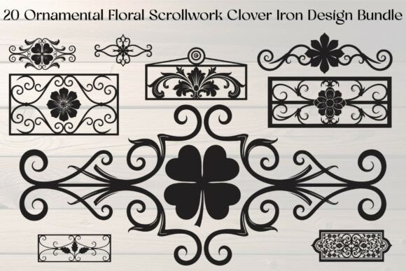 Ornamental Floral Scrollwork Clover Iron