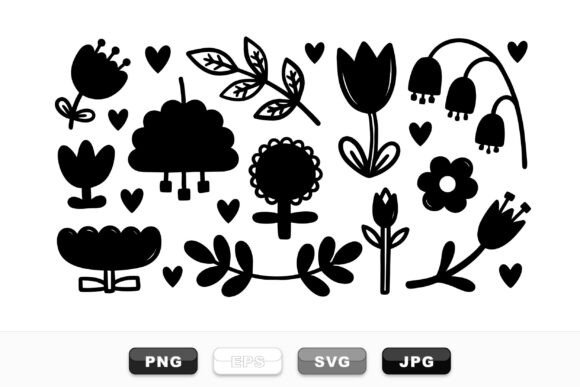 Simple Floral Silhouette Pack