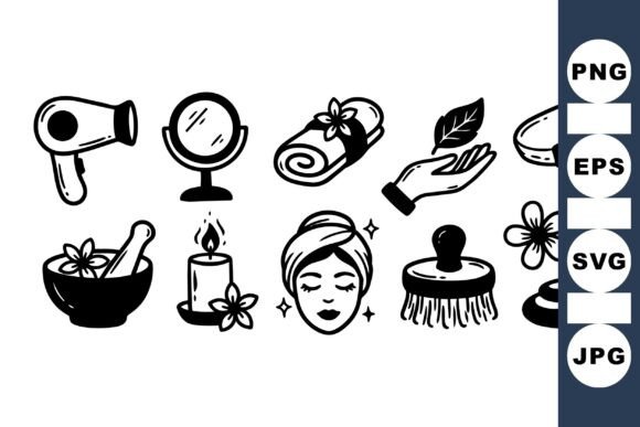 Spa Wellness Icon Set SVG Review