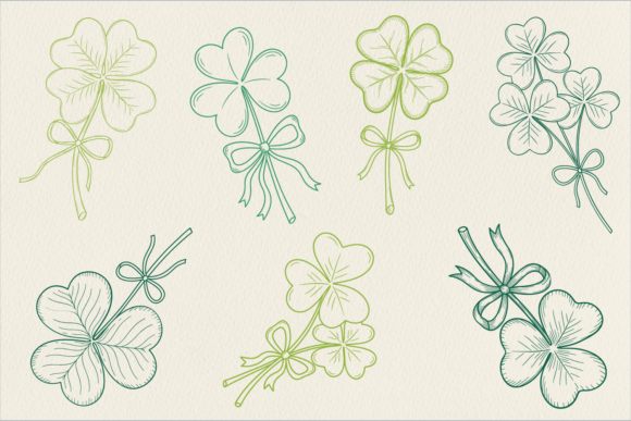 St Patrick’s Day Shamrock Bow Clover SVG