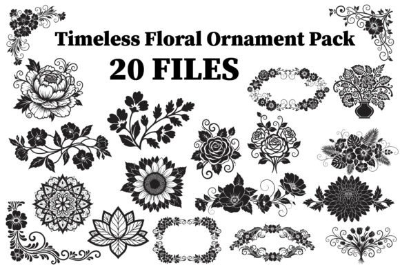 Timeless Floral Ornament Pack