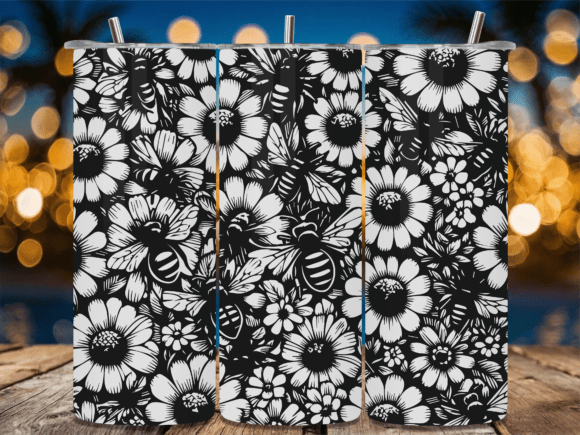Vintage Honey Bee Floral