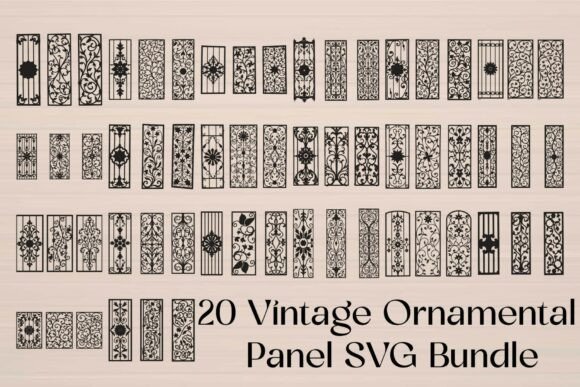 Vintage Ornamental Panel SVG Bundle