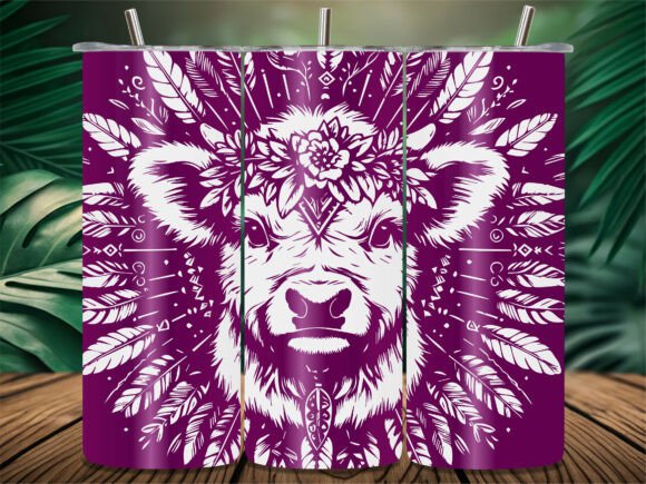 Western Cow Floral Tumbler